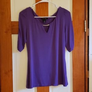 White House Black Market purple blouse size medium